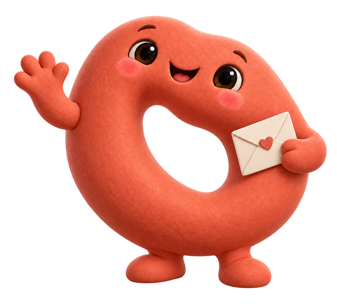 ELO, a mascote coral do Amor e Outras Ressacas, a acenar com uma carta na mão